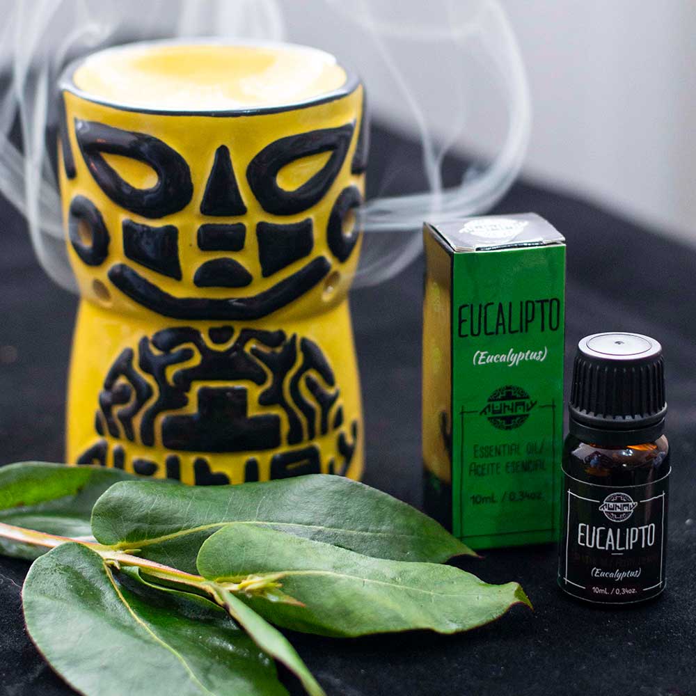 Handgefertigter Keramik-Aromabrenner für ätherische Öle, Palo Santo & Räucherkegel - SCHWARZ