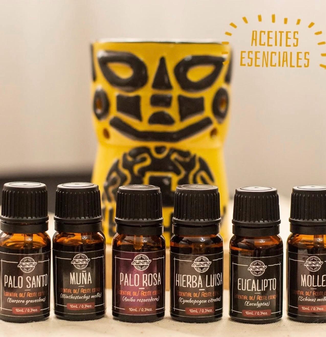 Braunglasflasche mit reinem Palo Santo Öl – ätherisches Öl für Aromatherapie, Meditation und Rituale