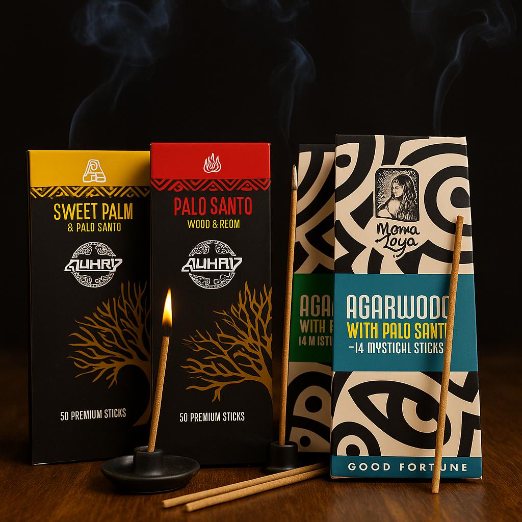 Handgemachte Palo Santo Räucherstäbchen – naturrein, ohne Zusätze, mit sanft aufsteigendem Rauch