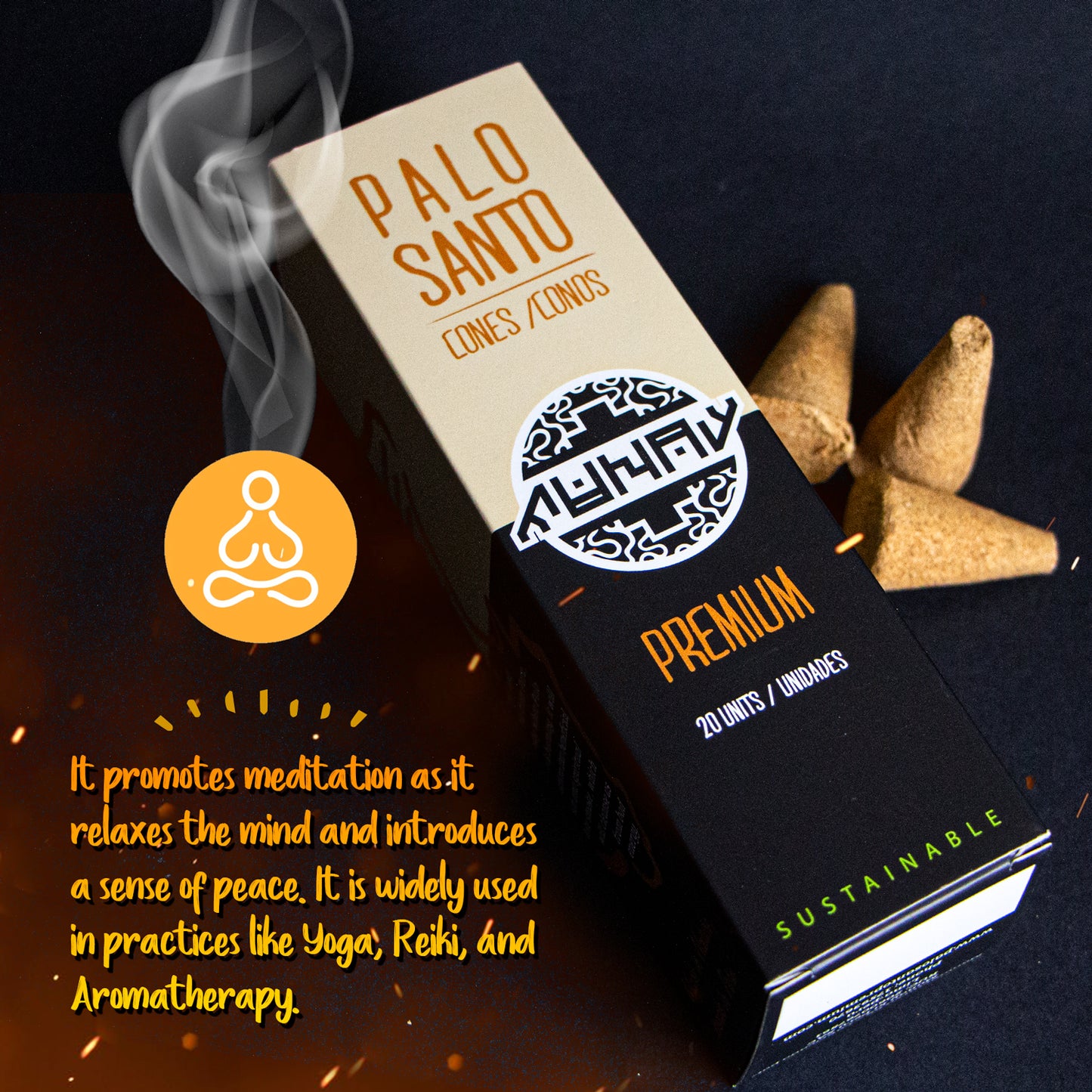 Palo Santo Premium  Cones / Räucherkegel - 20 Stück