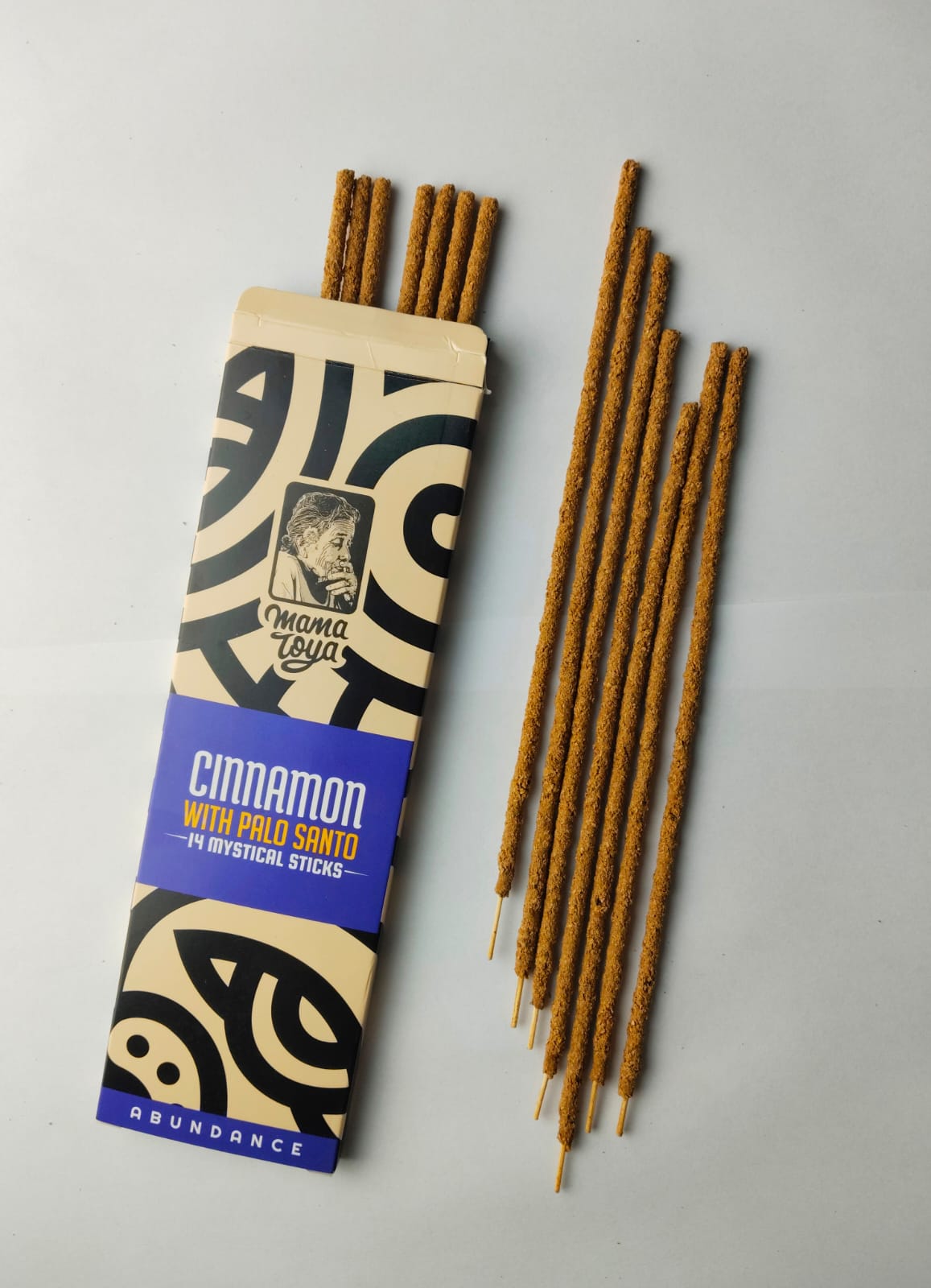 Räucherstäbchen Zimt mit Palo Santo – Abundance  (14 Sticks)