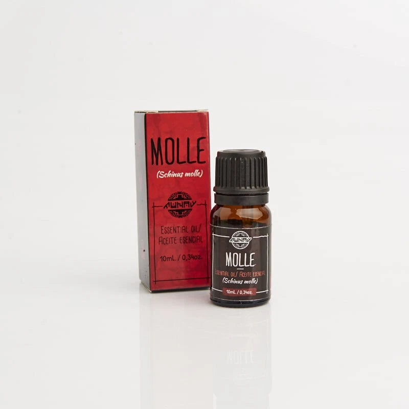 100 % naturreines ätherisches Molleöl (Rosa Pfeffer / Pink Pepper) aus Peru – handwerklich destilliert, warm-würziger Duft zur Reinigung und Erdung.